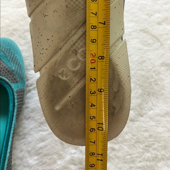 ECCO Womens Teal Blue Ballet Flats Size 8 Vacation Comfort Shoe - Picture 8 of 9